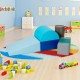Colorful 6-piece indoor kids' play set with soft surfaces for crawling, sliding, and safe play in a nursery setting.