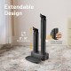Adjustable electric shoe dryer with extendable design, suitable for boots and socks, effectively dries and eliminates.