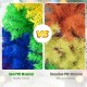Colorful rainbow branch tips of a 7 feet artificial Christmas tree made from durable PVC material for festive.