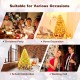 Champagne gold 6 ft artificial tinsel Christmas tree with hinged design, perfect for festive indoor and outdoor.
