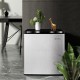 Compact 1.1 cu.ft. mini upright freezer with stainless door, adjustable temperature, and sleek design for small spaces.