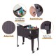 Portable 80QT rattan rolling cooler cart with ergonomic grip, dual lids, and bottle cap organizer for outdoor parties.