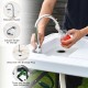 Folding cleaning sink with rotatable faucet and deep sink, perfect for outdoor cleaning and potting tasks.