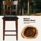 Counter height chair set made of natural rubber wood with PVC leather seat, designed for comfort and elegance.