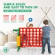 Giant 4-to-score game set in green with red rings, perfect for outdoor fun and skill development for kids and adults.