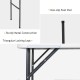 Folding camping table with sturdy metal construction, triangular locking legs, and non-slip feet pad for outdoor.