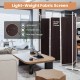 6-panel brown folding privacy screen with durable polyester fabric and sturdy steel frame, ideal for creating private.