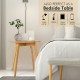 Natural bamboo round end table with a 20-inch tabletop, perfect as a bedside table for versatile use and rustic charm.