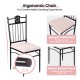 Ergonomic dining chair with sponged padded seat and reinforced steel frame, perfect for comfortable dining experiences.