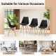 Set of 4 black mid-century modern dining chairs with wooden legs, perfect for various occasions and easy to clean.