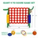 Giant 4-to-score game set in green, made of durable PP and PE, perfect for outdoor fun and skill development.