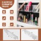 Wall-mounted jewelry cabinet with full-length mirror, LED lights, and ample storage for jewelry and cosmetics.
