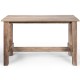 Counter height dining table with solid wood grain finish, spacious desktop, and sturdy frame for versatile use in.