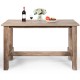 Counter height dining table with wood grain finish, solid construction, ideal for dining room or kitchen use.