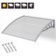 Gray 40" x 40" outdoor polycarbonate window canopy awning, designed for weather protection and enhancing your home's.