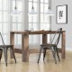 Counter height dining table with solid wood grain finish, ideal for dining rooms and kitchens, featuring a spacious.
