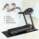 Thick black PVC equipment mat, 78 x 36 x 0.25 inches, protects floors and reduces noise for home gym use.