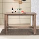 Counter height dining table with a beautiful wood grain finish, perfect for dining rooms and kitchens, easy to clean.