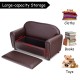 Kids sofa armrest chair in brown with storage function, perfect for toys and books, ideal for children's rooms.