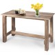 Counter height dining table with a spacious wood grain desktop, solid frame, and versatile design for dining or home.