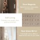 Wall-mounted jewelry armoire cabinet with full-length mirror, featuring soft lining and door magnets for easy access.
