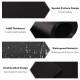 Thick black PVC equipment mat, 78 x 36 x 0.25 inches, waterproof and double-sided for gym use, protects floors from.