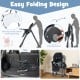 3-in-1 convertible baby high chair in black with easy folding design, adjustable heights, and removable tray for.