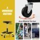 Pneumatic rolling mechanic stool with padded seat, 330 lbs capacity, and 4 universal casters for easy mobility.
