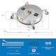 Stainless steel 4000PSI pressure washer surface cleaner with 16.5-inch width, 4 casters, and 180° rotating design for.
