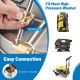 Stainless steel pressure washer surface cleaner with 16.5-inch coverage, compatible with most pressure washers.
