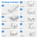 4-inch PVC decorative cover kit including ducts, elbows, and connectors for mini-split and central air conditioners.