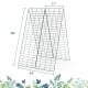 A-frame garden trellis made of rust-resistant steel, 48" tall, ideal for climbing plants and easy to install outdoors.