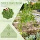 A-Frame garden trellis in green for climbing plants, featuring ground stake and adjustable height for stable support.