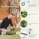 A-Frame garden trellis in green with ground stake and cable ties, ideal for climbing plants and easy installation.