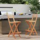 Set of 2 acacia wood bar height chairs with backrest and footrest, ideal for outdoor backyard seating.