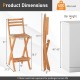 Acacia wood bar height chair with backrest, featuring a quick folding design, ideal for outdoor backyard use.