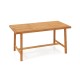 Acacia wood dining table for 6 people, featuring a slatted tabletop and 1.97" umbrella hole, perfect for outdoor dining.