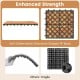 Acacia wood interlocking deck tiles with anti-deformation PP base, ideal for patio, balcony, or poolside use.