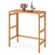 Acacia wood outdoor bar table with slatted tabletop, ideal for balcony use, featuring a foldable design for easy.