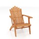 Acacia wood outdoor patio chair with curved seat and wide armrests, supports up to 400 lbs for comfortable lounging.