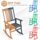 Oversized acacia wood rocking chair with high back and armrests, perfect for outdoor relaxation and customizable color.