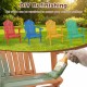 Adirondack chair set of 2 in vibrant colors with side table, perfect for outdoor relaxation and personalization.