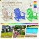 Adirondack rocking chair in natural acacia wood with slatted seat, perfect for gardens, patios, and poolside relaxation.