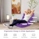 Adjustable purple cushioned floor chair in 14 positions, perfect for living room, bedroom, or gaming.