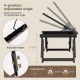Adjustable bamboo laptop desk with tilting top, 8"-10.5" height, and drawer for storage, ideal for cozy workspace use.