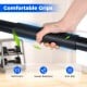 Close-up of foam-padded handle on adjustable dip bar station, designed for comfort and grip during home workouts.