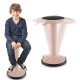 Adjustable-height pink wobble chair for active learning, designed for children to promote good posture and core.