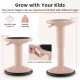 Adjustable-height pink wobble chair for kids, 16.5'' to 24'', promotes active learning and good posture.
