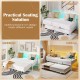 Adjustable twin size daybed with LED light and charging station, showcasing multifunctional 3-in-1 design for versatile.