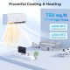 Airtural Series 12000 BTU mini split heat pump for cooling and heating large rooms up to 750 sq.ft with WiFi control.